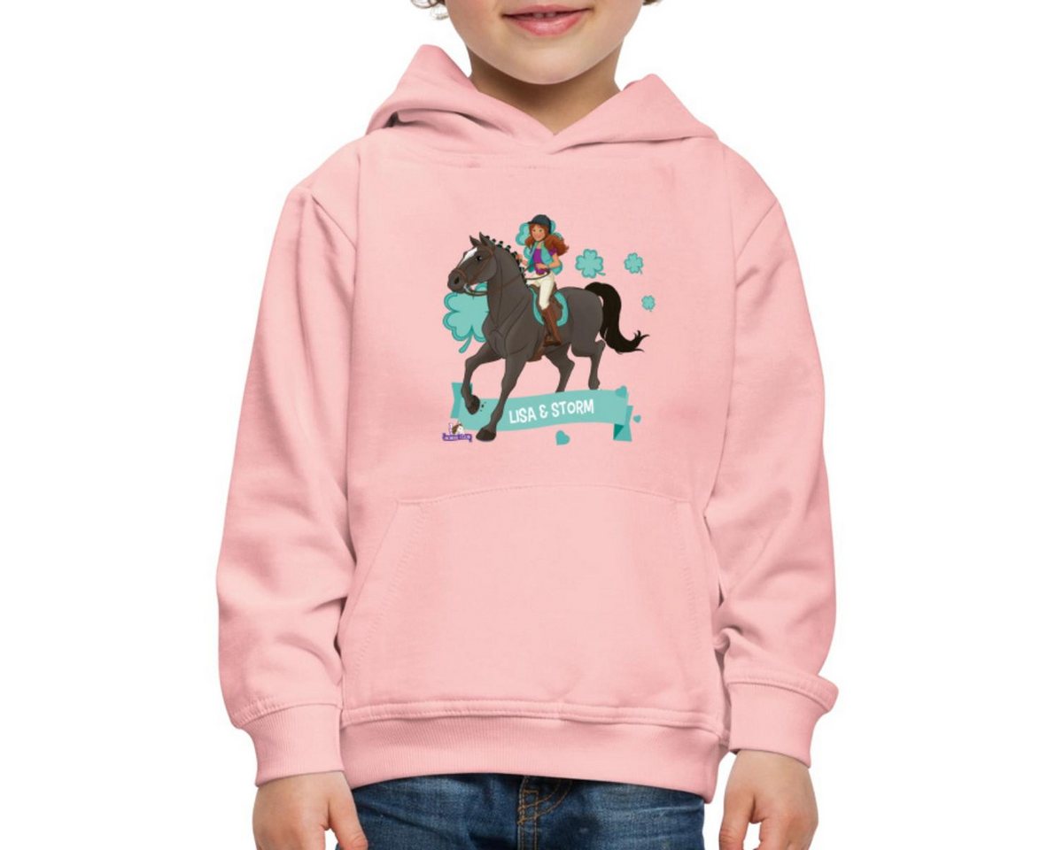 Spreadshirt Hoodie Schleich Horse Club Lisa & Storm reiten aus Kinder Premium Hoodie (1-tlg) von Spreadshirt