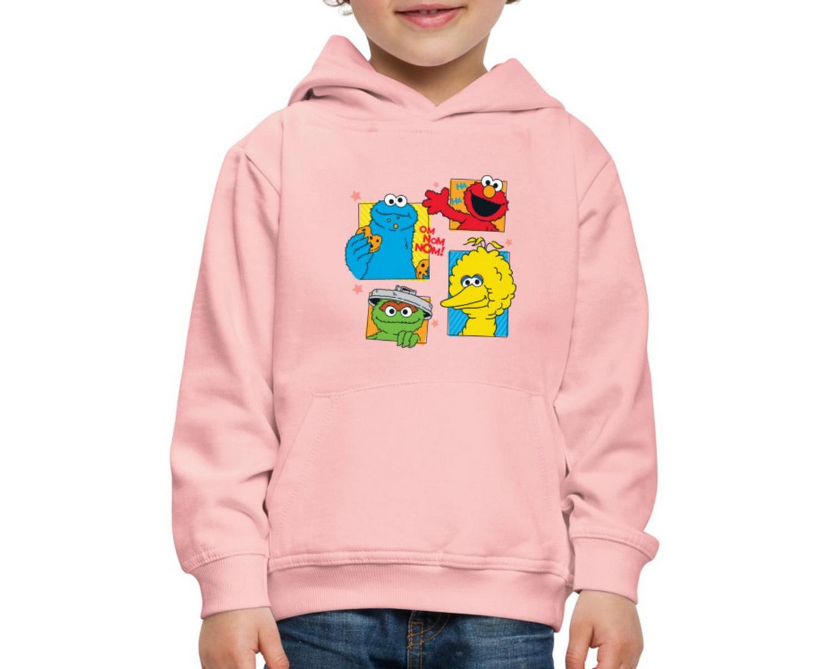 Spreadshirt Hoodie Sesamstraße Cookie Bibo Elmo Oscar Kinder Premium Hoodie (1-tlg) von Spreadshirt