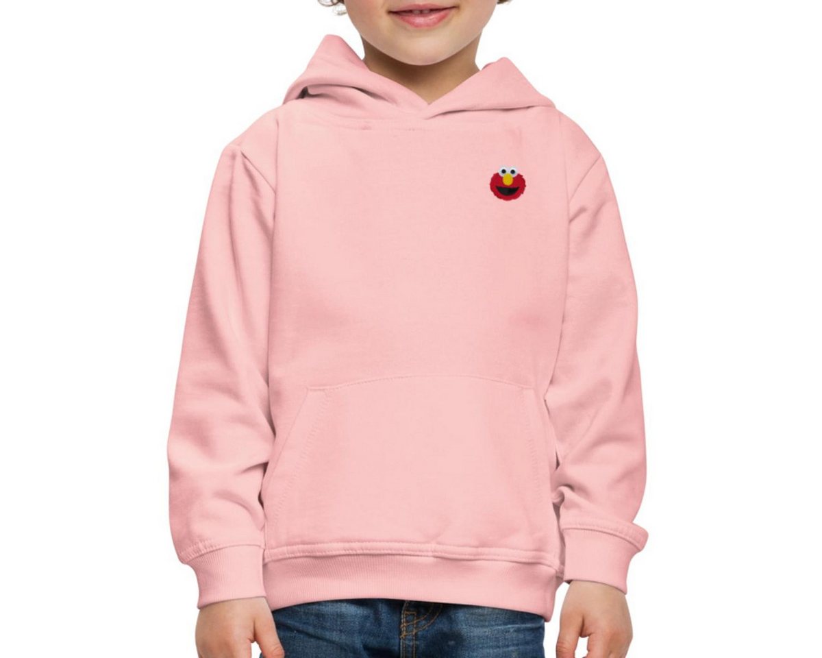 Spreadshirt Hoodie Sesamstraße Elmo Gesicht Stick Kinder Premium Hoodie (1-tlg) von Spreadshirt