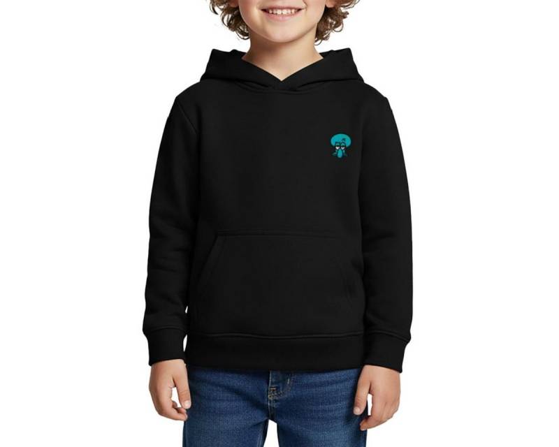 Spreadshirt Hoodie SpongeBob Schwammkopf Taddäus Stick-Motiv Kinder Premium Hoodie (1-tlg) von Spreadshirt