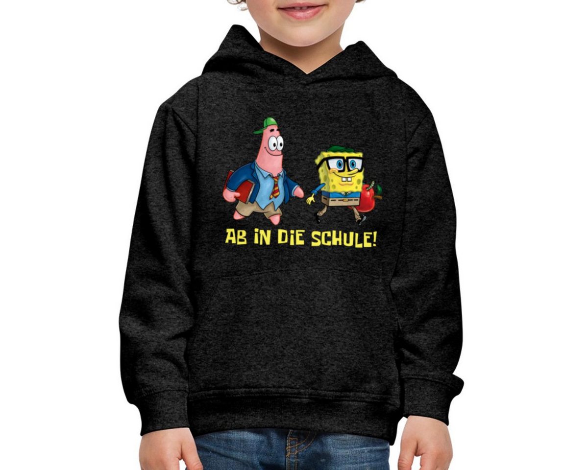 Spreadshirt Hoodie Spongebob Schwammkopf Mit Patrick Ab In Die Schule Kinder Premium Hood (1-tlg) von Spreadshirt