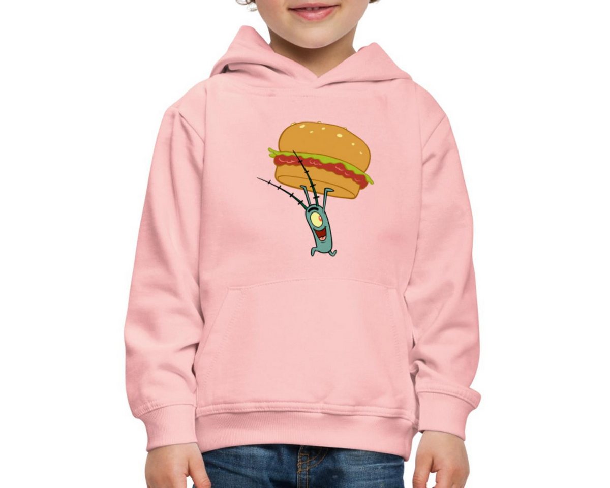 Spreadshirt Hoodie Spongebob Schwammkopf Plankton Mit Hamburger Kinder Premium Hoodie (1-tlg) von Spreadshirt