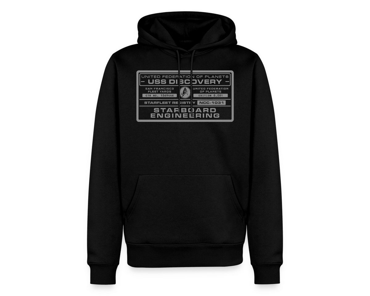 Spreadshirt Hoodie Star Trek Discovery Raumschiff Plakette Männer Premium Hoodie (1-tlg) von Spreadshirt