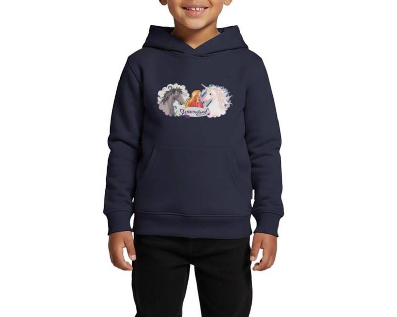 Spreadshirt Hoodie Sternenschweif Laura Mit Pferd Und Einhorn Kinder Premium Hoodie (1-tlg) von Spreadshirt