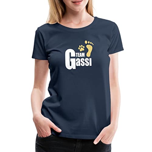 Spreadshirt Hund Team Gassi Frauen Premium T-Shirt, L, Navy von Spreadshirt