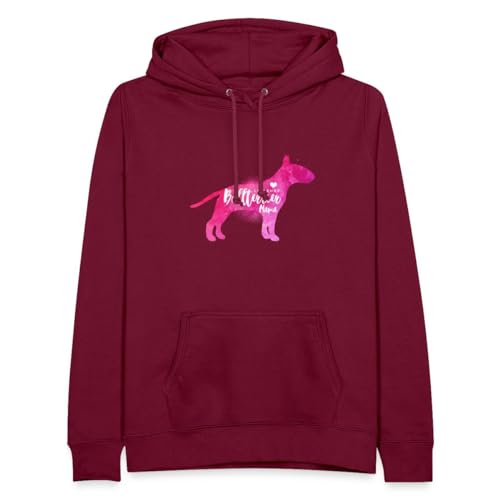 Spreadshirt Hundemama Liebende Bullterrier Mama Frauen Hoodie, M, Bordeaux von Spreadshirt