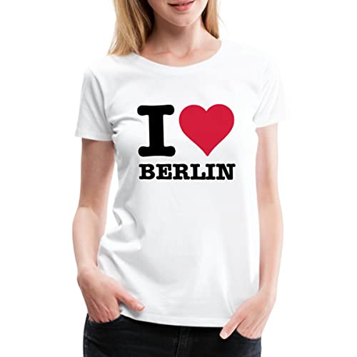 Spreadshirt I Love Berlin Frauen Premium T-Shirt, L, weiß von Spreadshirt