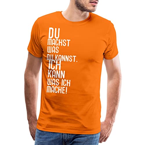 Spreadshirt Ich Kann Was Ich Mache Fachmann Handwerker Profi Männer Premium T-Shirt, XXL, Orange von Spreadshirt