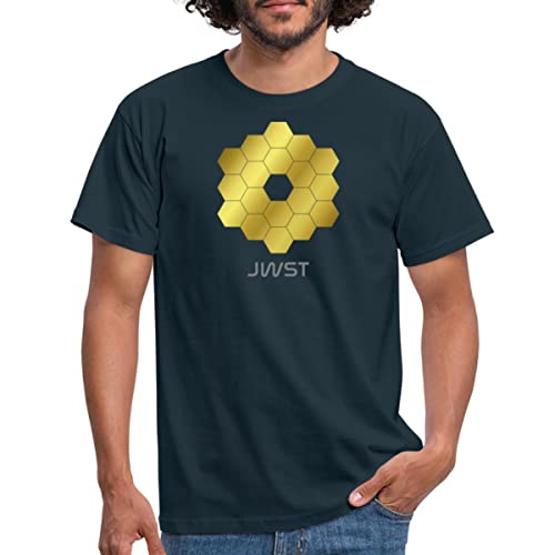 Spreadshirt James Webb Teleskop Space Telescope Weltraumteleskop JWST Männer T-Shirt, M, Navy von Spreadshirt