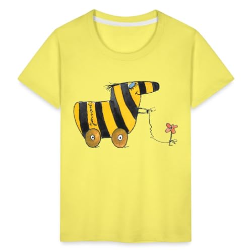 Spreadshirt Janosch Große Tigerente Mit Blume Kinder Premium T-Shirt, 98/104 (2 Jahre), Gelb von Spreadshirt