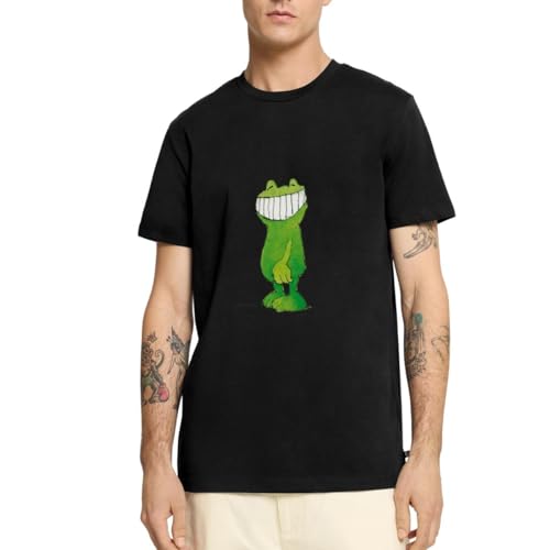 Spreadshirt Janosch Günter Kastenfrosch Lach Doch Mal Männer Premium T-Shirt, 3XL, Schwarz von Spreadshirt