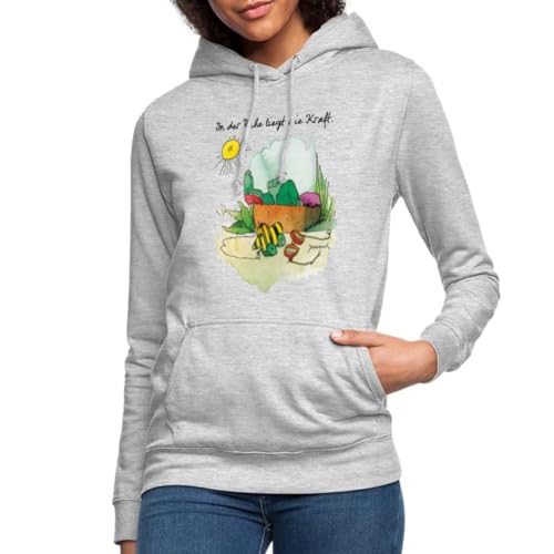 Spreadshirt Janosch Günter Kastenfrosch Tigerente Frauen Hoodie, XL, Hellgrau meliert von Spreadshirt