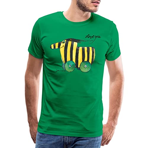 Spreadshirt Janosch Tigerente Love You Männer Premium T-Shirt, XL, Kelly Green von Spreadshirt