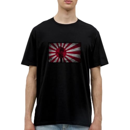 Spreadshirt Japanische Flagge Samurai Krieger Vintage Männer T-Shirt, XXL, Schwarz von Spreadshirt