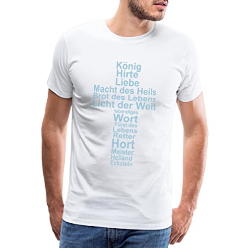 Spreadshirt Jesus Kreuz Männer Premium T-Shirt, L, weiß von Spreadshirt