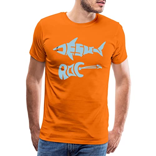 Spreadshirt Jesus Rocks Männer Premium T-Shirt, L, Orange von Spreadshirt