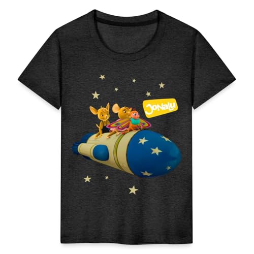 Spreadshirt JoNaLu Jo Naya Und Sibel Auf Rakete Kinder Premium T-Shirt, 98/104 (2 Jahre), Anthrazit von Spreadshirt