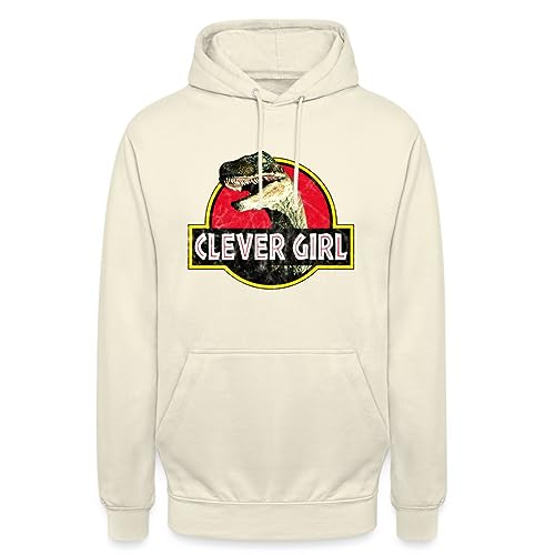 Spreadshirt Jurassic World Raptor Clever Girl Unisex Hoodie, S, Vanille-Milchshake von Spreadshirt