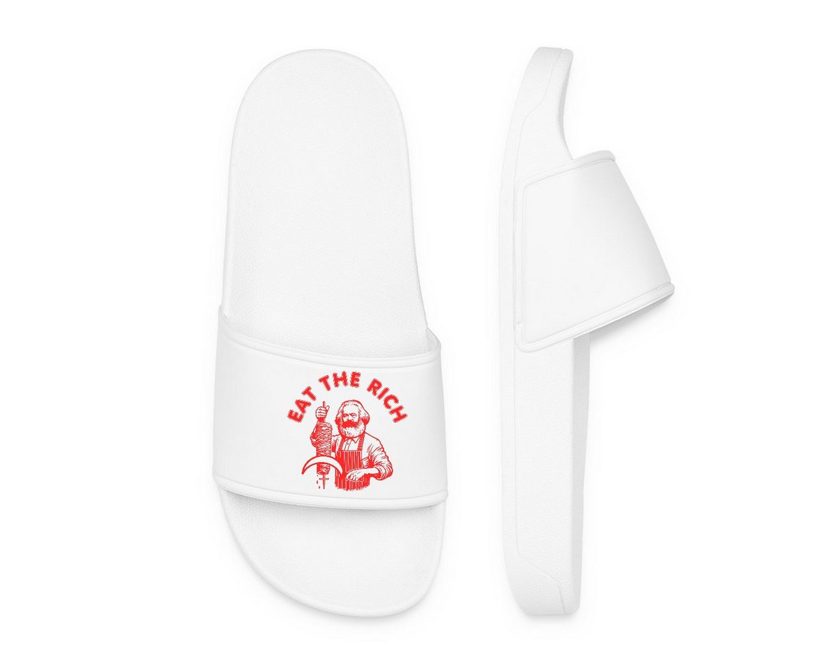 Spreadshirt Karl Marx Döner Kebab Eat The Rich Anti-Kapitalismus Frauen Badelatsch Badeschuh Spreadshirt Karl Marx Döner Kebab Eat The Rich Anti-Kapitalismus Frauen Badelatsch Badeschuh von Spreadshirt