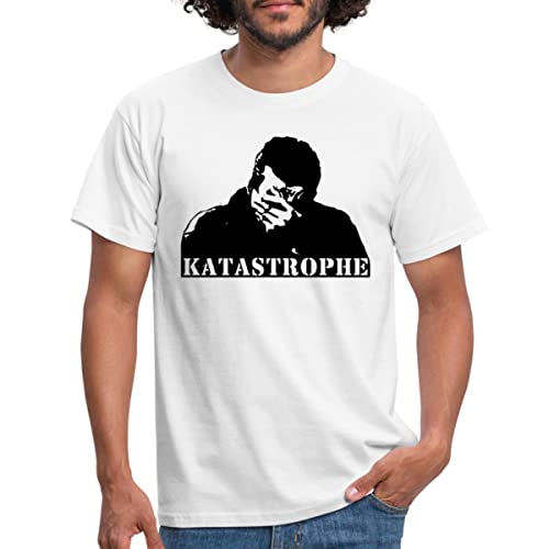 Spreadshirt Katastrophe Statement Männer T-Shirt, XXL, weiß von Spreadshirt