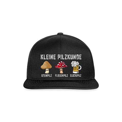 Spreadshirt Kleine Pilzkunde Bier Geschenk Biergeschenke Für Männer Snapback Cap, One Size, Schwarz/Schwarz von Spreadshirt