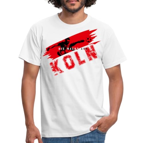 Spreadshirt Köln Fußball Fan Sport Männer T-Shirt, XXL, weiß von Spreadshirt