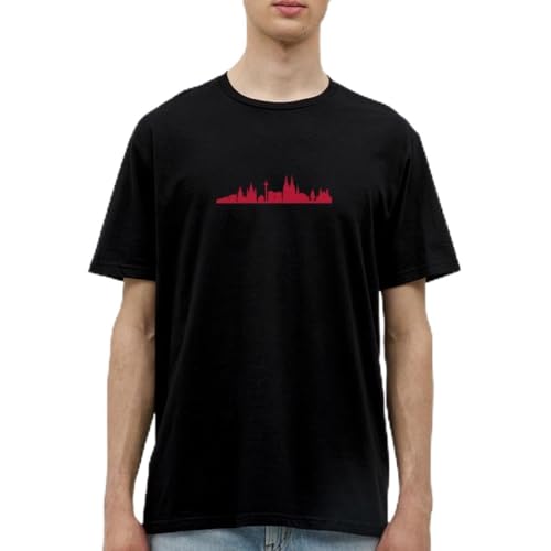 Spreadshirt Köln Skyline Männer T-Shirt, M, Schwarz von Spreadshirt