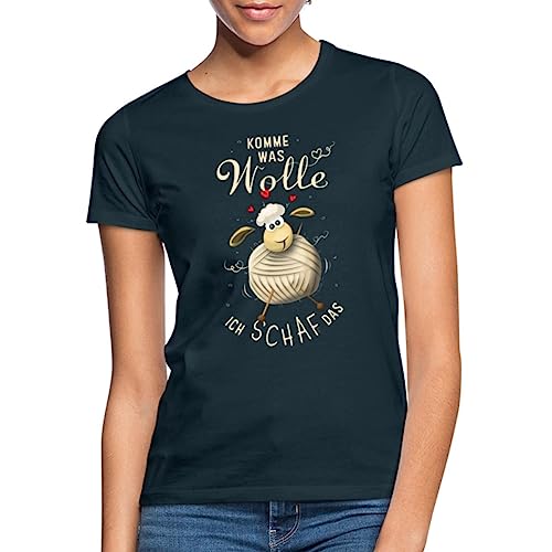 Spreadshirt Komme was Wolle, ich Schaf das Motivation Frauen T-Shirt, M, Navy von Spreadshirt