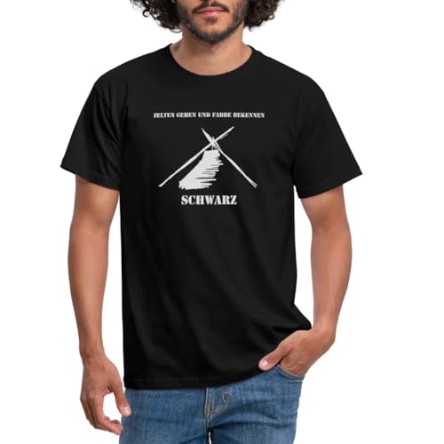 Spreadshirt Kothe Schwarz Zelten Gehen und Farbe Bekennen Männer T-Shirt, L, Schwarz von Spreadshirt