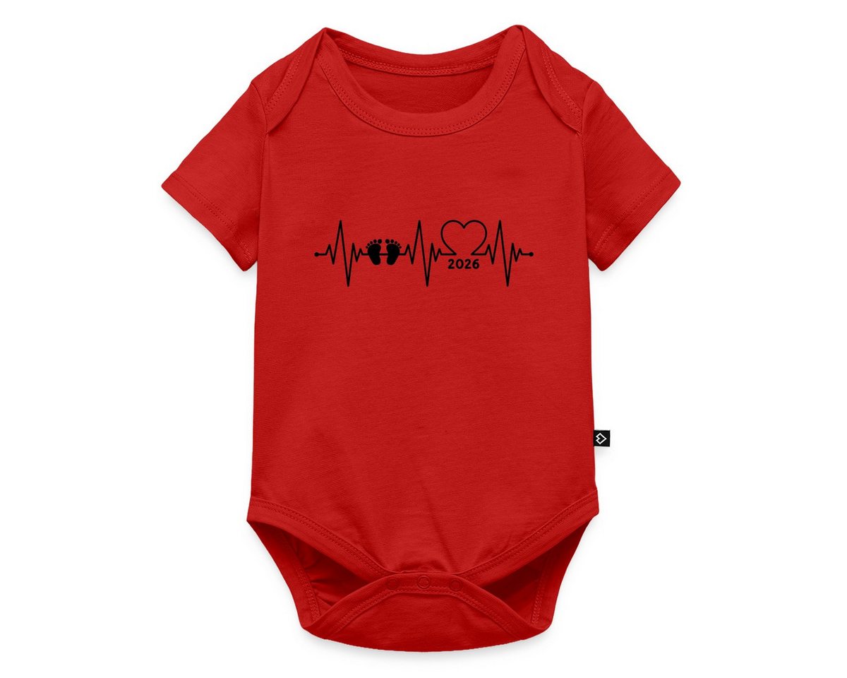 Spreadshirt Kurzarmbody Baby 2026 EKG Herzschlag Kurzarm Baby Body (1-tlg) von Spreadshirt