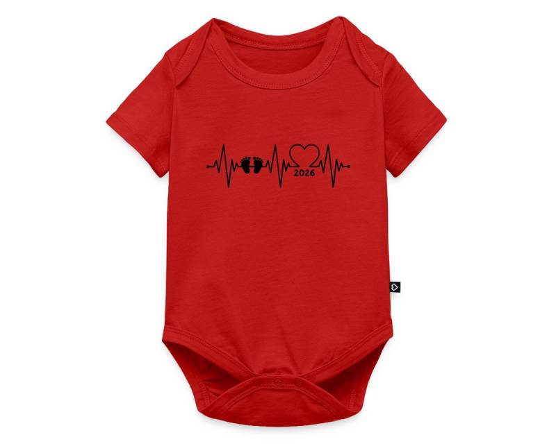 Spreadshirt Kurzarmbody Baby 2026 EKG Herzschlag Kurzarm Baby Body (1-tlg) von Spreadshirt