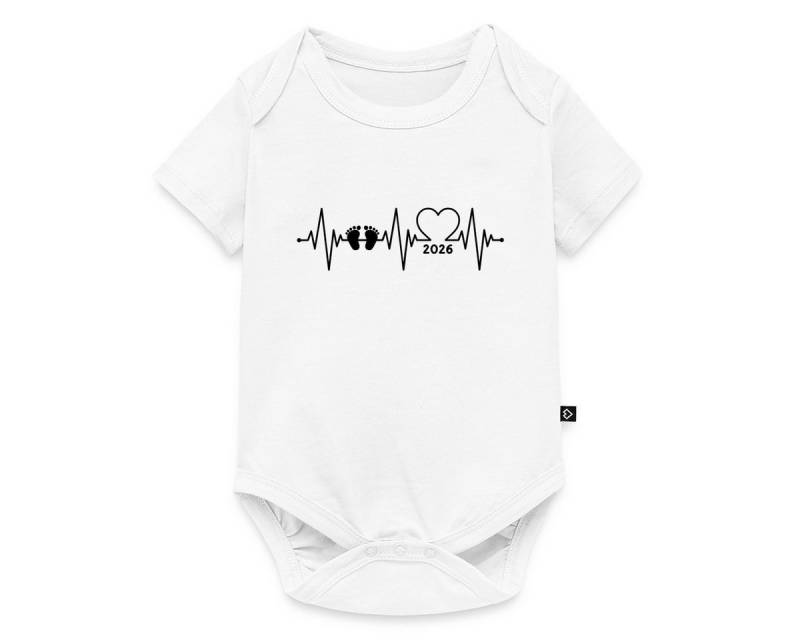 Spreadshirt Kurzarmbody Baby 2026 EKG Herzschlag Kurzarm Baby Body (1-tlg) von Spreadshirt