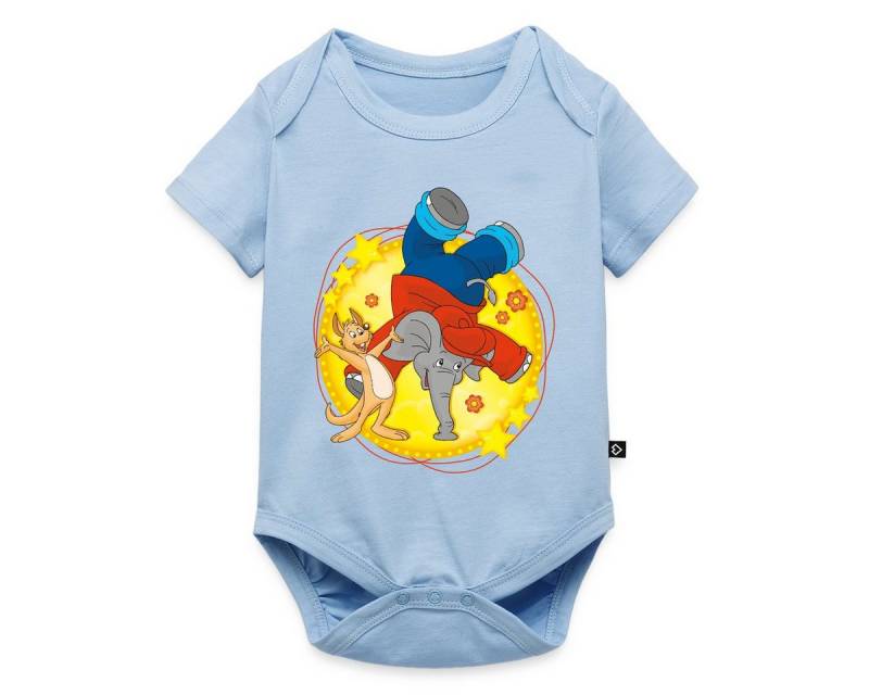Spreadshirt Kurzarmbody Benjamin Blümchen Steht Auf Seinem Rüssel Kurzarm Baby Body (1-tlg) von Spreadshirt