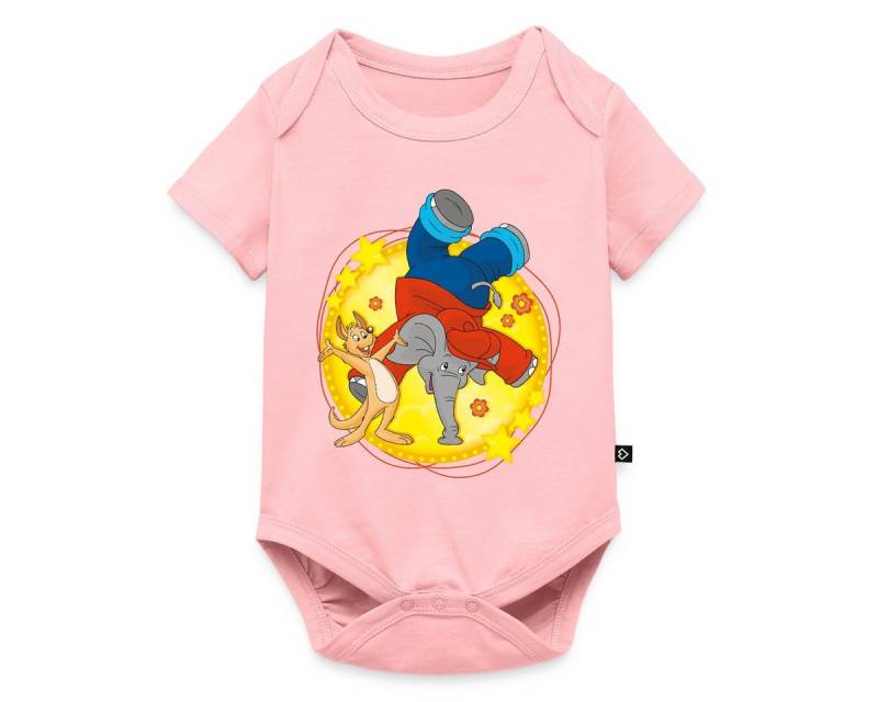 Spreadshirt Kurzarmbody Benjamin Blümchen Steht Auf Seinem Rüssel Kurzarm Baby Body (1-tlg) von Spreadshirt