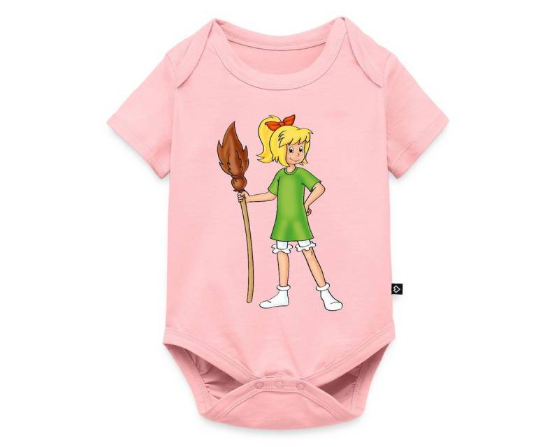 Spreadshirt Kurzarmbody Bibi Blocksberg Mit Ihrem Besen Kartoffelbrei Kurzarm Baby Body (1-tlg) von Spreadshirt