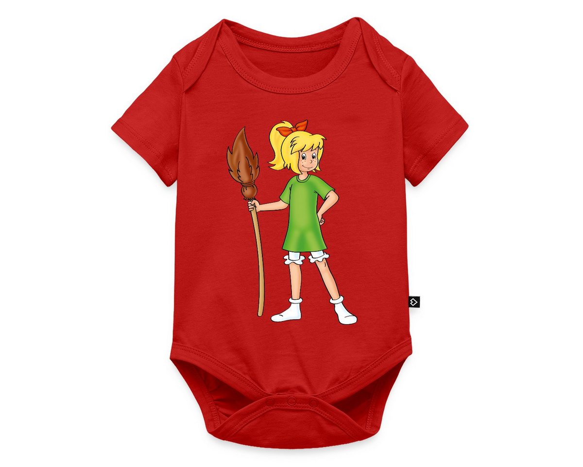 Spreadshirt Kurzarmbody Bibi Blocksberg Mit Ihrem Besen Kartoffelbrei Kurzarm Baby Body (1-tlg) von Spreadshirt