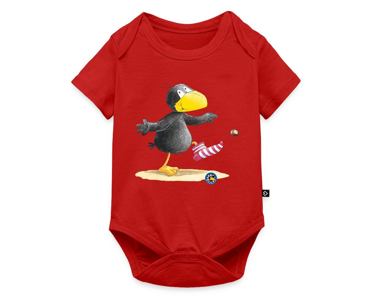 Spreadshirt Kurzarmbody Der kleine Rabe Socke Kastanie Kurzarm Baby Body (1-tlg) von Spreadshirt