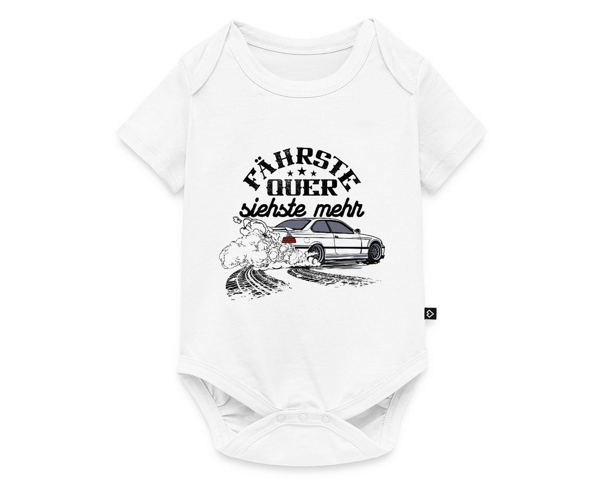 Spreadshirt Kurzarmbody Fährste Quer Siehste Mehr Drift Geschenk Auto Fan Driften Kurzarm Baby (1-tlg) von Spreadshirt