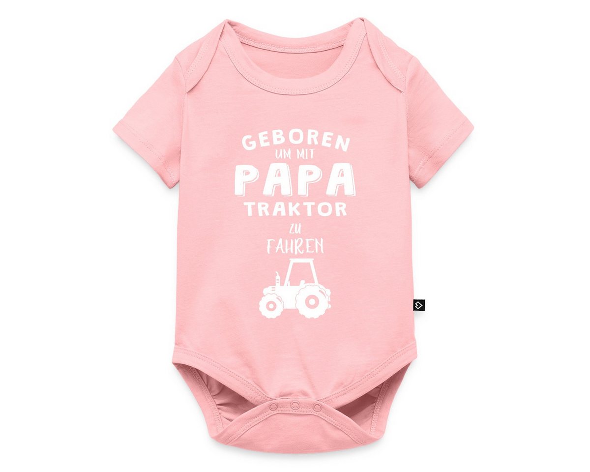 Spreadshirt Kurzarmbody Geboren Um Mit Papa Traktor Zu Fahren Kurzarm Baby Body (1-tlg) von Spreadshirt