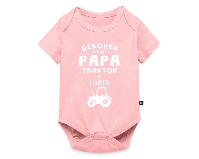 Spreadshirt Kurzarmbody Geboren Um Mit Papa Traktor Zu Fahren Kurzarm Baby Body (1-tlg) von Spreadshirt