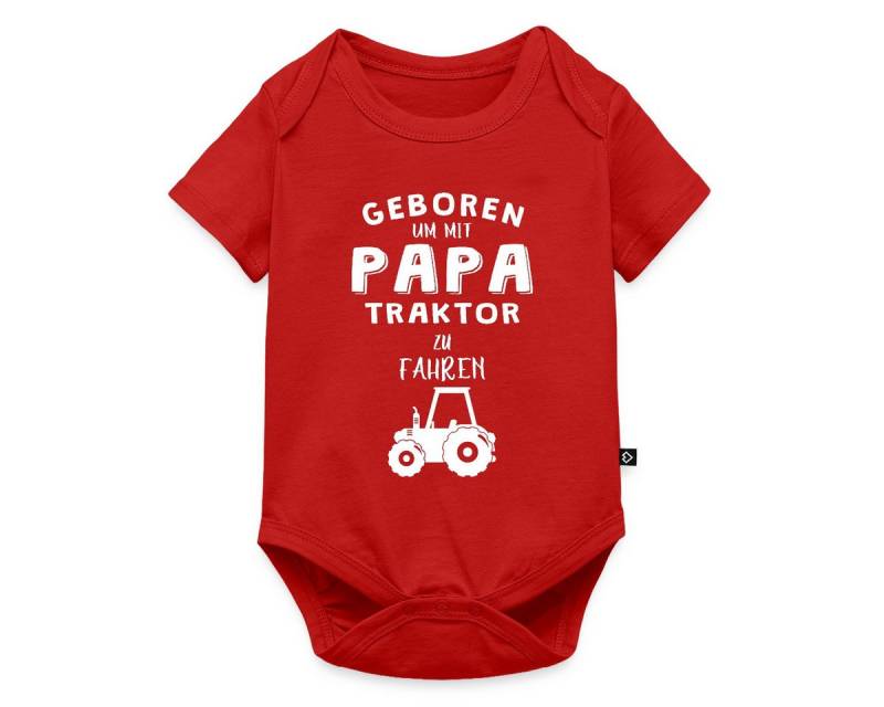 Spreadshirt Kurzarmbody Geboren Um Mit Papa Traktor Zu Fahren Kurzarm Baby Body (1-tlg) von Spreadshirt