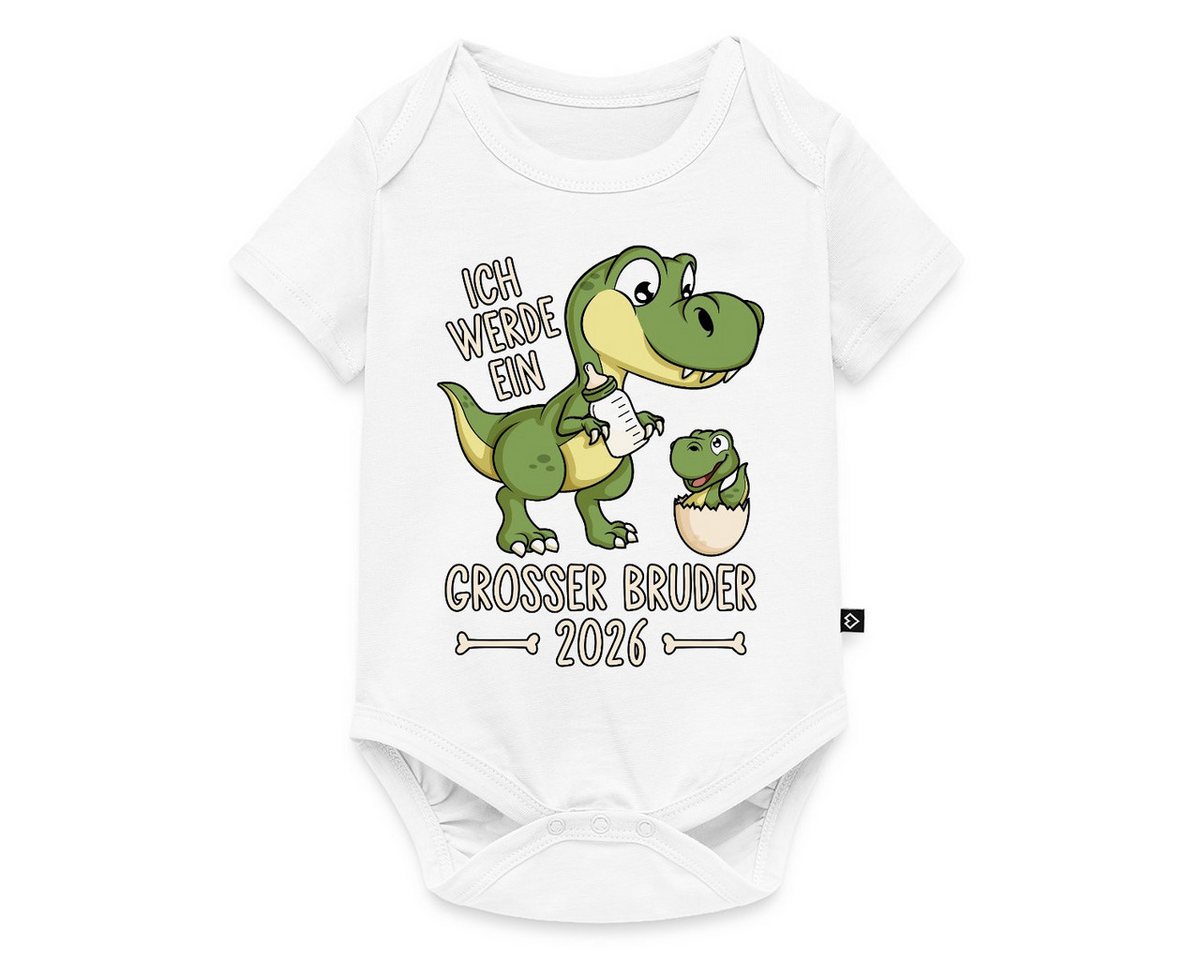 Spreadshirt Kurzarmbody Großer Bruder 2026 Ei Baby Dino Dinosaurier Kurzarm Baby Body (1-tlg) von Spreadshirt
