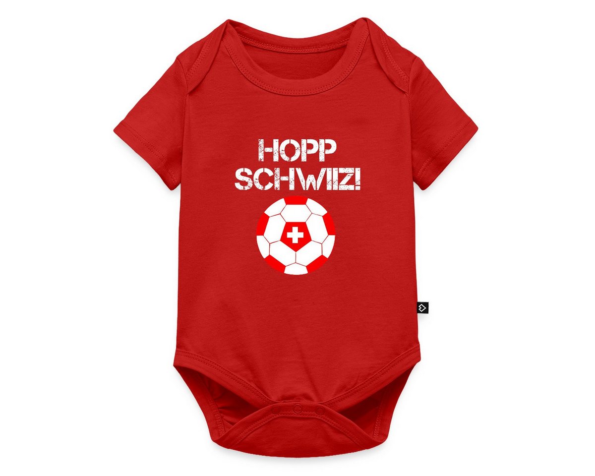 Spreadshirt Kurzarmbody Hopp Schwiiz Suisse Schweiz Fußball Fan Kurzarm Baby Body (1-tlg) von Spreadshirt
