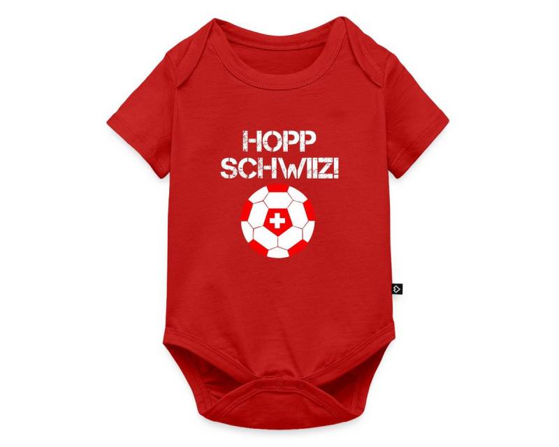 Spreadshirt Kurzarmbody Hopp Schwiiz Suisse Schweiz Fußball Fan Kurzarm Baby Body (1-tlg) von Spreadshirt