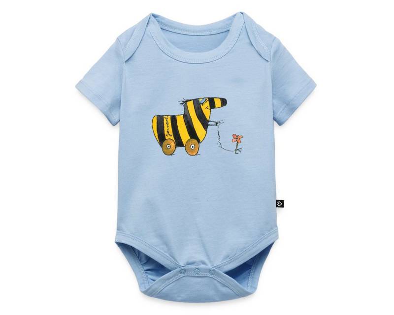 Spreadshirt Kurzarmbody Janosch Große Tigerente Mit Blume Kurzarm Baby Body (1-tlg) von Spreadshirt