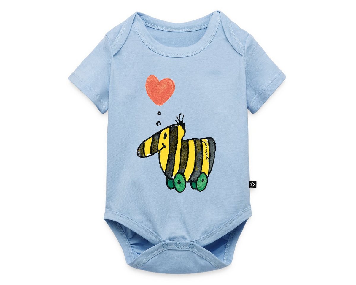 Spreadshirt Kurzarmbody Janosch Große Tigerente Mit Herz Liebe Kurzarm Baby Body (1-tlg) von Spreadshirt