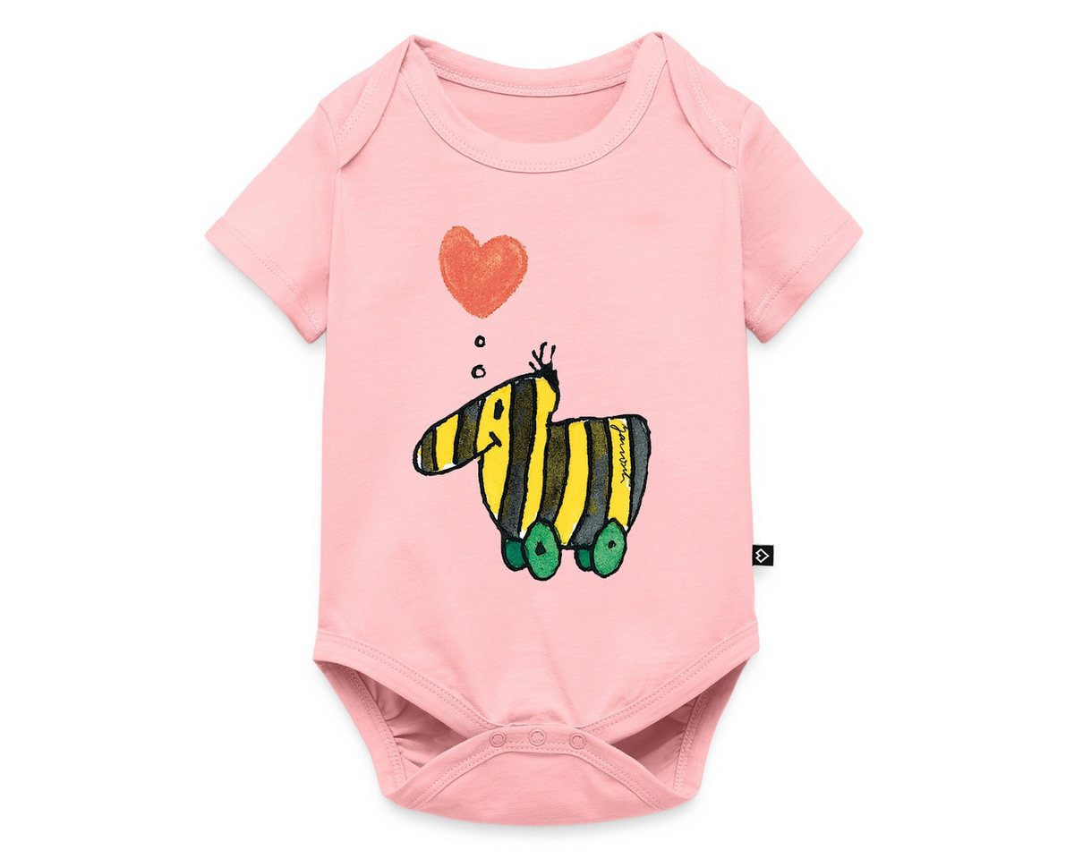 Spreadshirt Kurzarmbody Janosch Große Tigerente Mit Herz Liebe Kurzarm Baby Body (1-tlg) von Spreadshirt