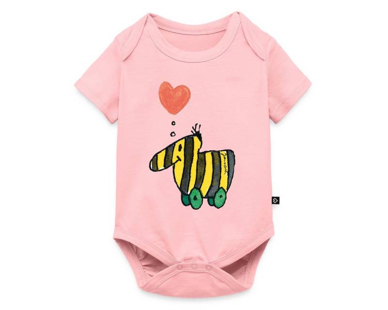 Spreadshirt Kurzarmbody Janosch Große Tigerente Mit Herz Liebe Kurzarm Baby Body (1-tlg) von Spreadshirt