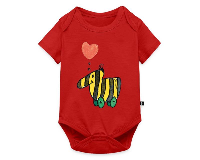 Spreadshirt Kurzarmbody Janosch Große Tigerente Mit Herz Liebe Kurzarm Baby Body (1-tlg) von Spreadshirt