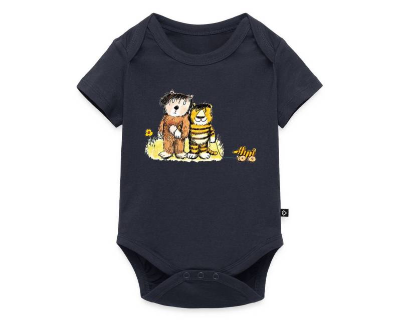 Spreadshirt Kurzarmbody Janosch Tiger, Bär und Tigerente auf Wiese Kurzarm Baby Body (1-tlg) von Spreadshirt